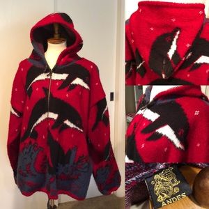 Large wool dolphin hoodie